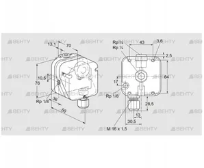 DG 10UG-4 (84447010) Датчик-реле давления газа Kromschroder