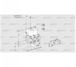 VCG1E25R/25R05NGEWL3/MMMM/3-PP (88107087) Клапан с регулятором соотношения Kromschroder