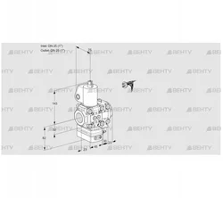 VAD1E25R/25R05D-100VWL/MM/MM (88101144) Газовый клапан с регулятором давления Kromschroder