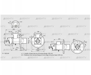 BIO 125KB-250/235-(20E)E (84199055) Газовая горелка Kromschroder