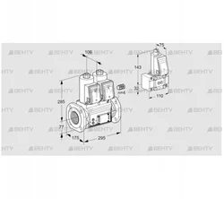 VCS665F05NNWR3E/PPB-/PPPP (88204386) Сдвоенный газовый клапан Kromschroder