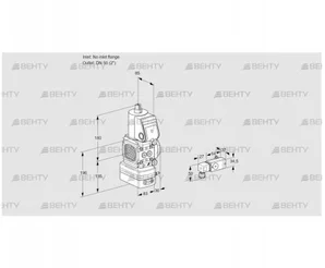 VAD3-/50R/NW-50A (88003701) Газовый клапан с регулятором давления Kromschroder