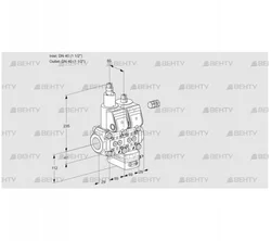 VCV2E40R/40R05LVKWR/PPPP/PPPP (88104424) Клапан с регулятором соотношения Kromschroder