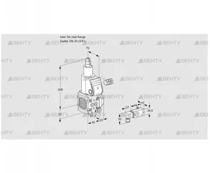 VAS1-/20R/LQ (88026096) Газовый клапан Kromschroder