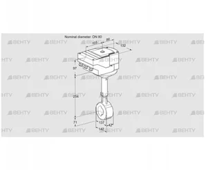 IBHS80W01A/40A3D (88301870) Дроссельная заслонка Kromschroder