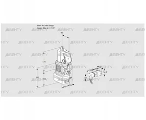 VAD2T-/40N/NQ-25A (88004779) Газовый клапан с регулятором давления Kromschroder