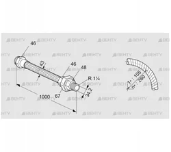 ES 32RA1000 (03263056) Шланг из нержавеющей стали Kromschroder