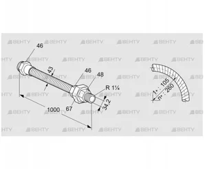 ES 32RA1000 (03263056) Шланг из нержавеющей стали Kromschroder