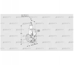 VAS2T25N/LQ (88000073) Газовый клапан Kromschroder