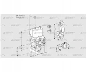 VCV1E25R/25R05VKNWSL3/PPBS/MM-2 (88104713) Клапан с регулятором соотношения Kromschroder