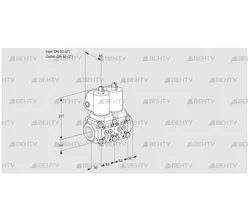 VCS3T50N/50N05NNQSL/PPPP/PPPP (88100873) Сдвоенный газовый клапан Kromschroder