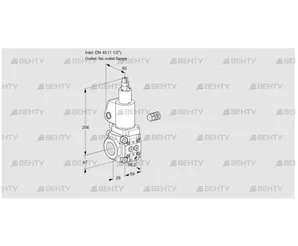 VAS240/-R/LPGL (88027871) Газовый клапан Kromschroder