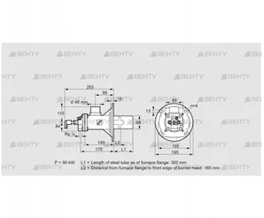 BIOA 65HB-300/185-(34)DB (84099860) Газовая горелка Kromschroder