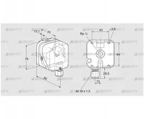 DG 150B-3 (84447400) Датчик-реле давления газа Kromschroder