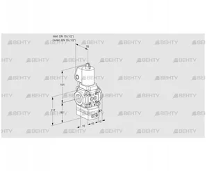 VAG1T15N/NKGLBA (88012981) Газовый клапан с регулятором соотношения Kromschroder