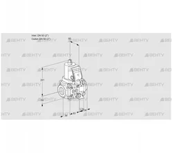 VAS3T50N/50N05NVQSR/PP/PP (88107175) Газовый клапан Kromschroder