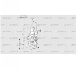 VAD350R/NKSR-100A (88028002) Газовый клапан с регулятором давления Kromschroder