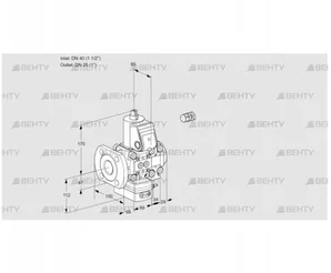 VAD2E40F/25R05D-100VWR/PP/PP (88102132) Газовый клапан с регулятором давления Kromschroder