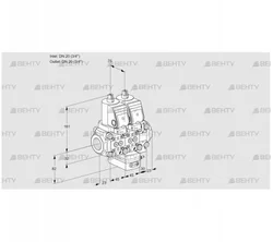 VCH1T20N/20N05NHAVQSR/PPPP/PPPP (88103872) Клапан с регулятором расхода Kromschroder