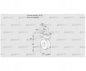 BVA40/25Z05F (88303787) Дроссельная заслонка Kromschroder