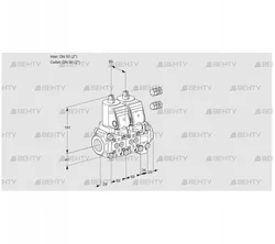 VCS2E50R/50R05NNVKGR3/PPPP/PPPP (88107633) Сдвоенный газовый клапан Kromschroder