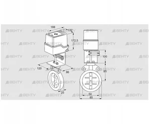 IDR50Z03D100AS/50-60H30E (88302909) Дроссельная заслонка Kromschroder