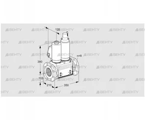 VCS8T100A05NLQSLB/PPPP/PPPP (88203642) Сдвоенный газовый клапан Kromschroder