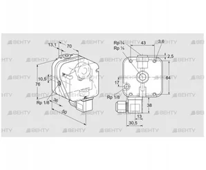 DG 150U-9N (84447034) Датчик-реле давления газа Kromschroder