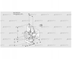 VAD2E50R/40F05D-100VWR/PP/PP (88102131) Газовый клапан с регулятором давления Kromschroder