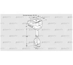 IBHS100Z01A/40A3A (88301643) Дроссельная заслонка Kromschroder