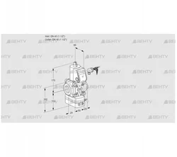 VAD240R/NW-100A (88005077) Газовый клапан с регулятором давления Kromschroder