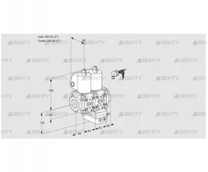 VCG3E50R/50R05NGKWL/PPPP/MMPP (88105057) Клапан с регулятором соотношения Kromschroder