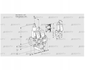 VCH2E40R/40R05LHEVWR6/PPPP/PPBS (88105740) Клапан с регулятором расхода Kromschroder