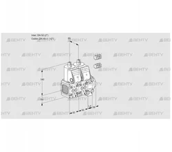 VCS3E50R/40R05FNNVWR3/PPPP/PPPP (88106066) Сдвоенный газовый клапан Kromschroder