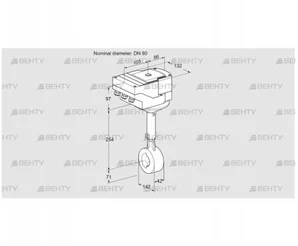 IBHS80Z01A/40A3D (88302258) Дроссельная заслонка Kromschroder