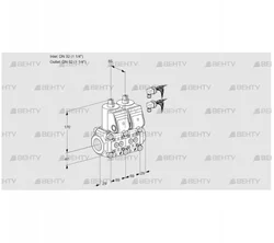 VCS2E32R/32R05NNQR6/PPPP/PPPP (88106683) Сдвоенный газовый клапан Kromschroder