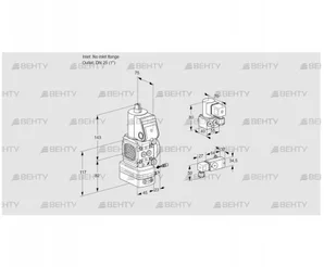 VAG1-/25R/NWAE (88032192) Газовый клапан с регулятором соотношения Kromschroder