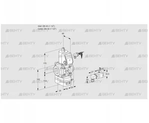 VAD240R/NW-50A (88033127) Газовый клапан с регулятором давления Kromschroder