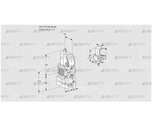 VAD1-/25R/NW-25A (88006797) Газовый клапан с регулятором давления Kromschroder