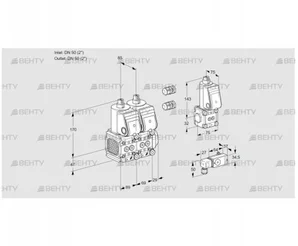 VCS2E50R/50R05FNNWR3/-4PP/PPBS (88100736) Сдвоенный газовый клапан Kromschroder