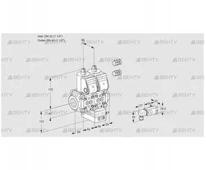 VCG2E32R/40R05NGEWR3/3--3/PPPP (88106542) Клапан с регулятором соотношения Kromschroder