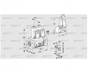 VCS9125F05NNAR3E/PPEP/3-B- (88203538) Сдвоенный газовый клапан Kromschroder