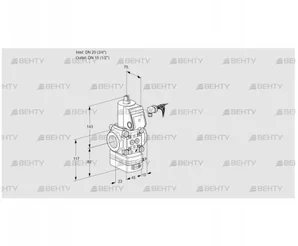 VAD120/15R/NW-100B (88016649) Газовый клапан с регулятором давления Kromschroder