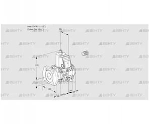 VAS2E40F/25R05NVWR/PP/PP (88102457) Газовый клапан Kromschroder