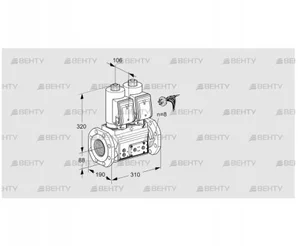 VCS780F05NNKGRE/PPPP/PPPP (88207868) Сдвоенный газовый клапан Kromschroder