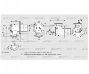 ZIO 165HML-200/135-(34)D (84246023) Газовая горелка Kromschroder