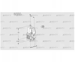 VAS2E50R/50R05FNWR/PP/PP (88102439) Газовый клапан Kromschroder