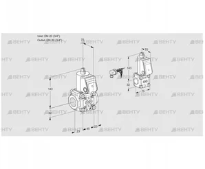 VAS1E20R/20R05NWR/PP/BS (88103356) Газовый клапан Kromschroder