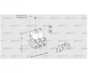 VCS3E40R/40R05NNKL3/PPPP/2--3 (88104648) Сдвоенный газовый клапан Kromschroder