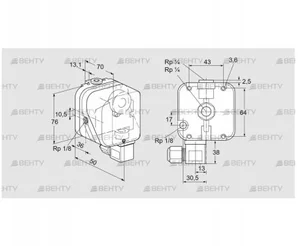 DG 150U-6N (84447504) Датчик-реле давления газа Kromschroder